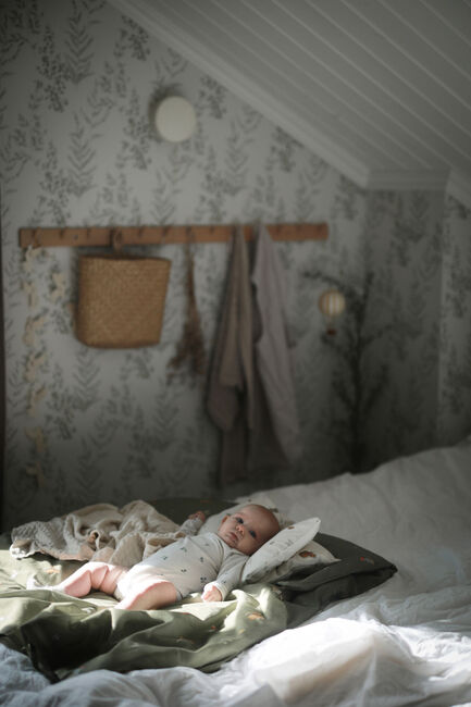 Beskow Tomtebobarnen Sengesett 100x130, Grønn