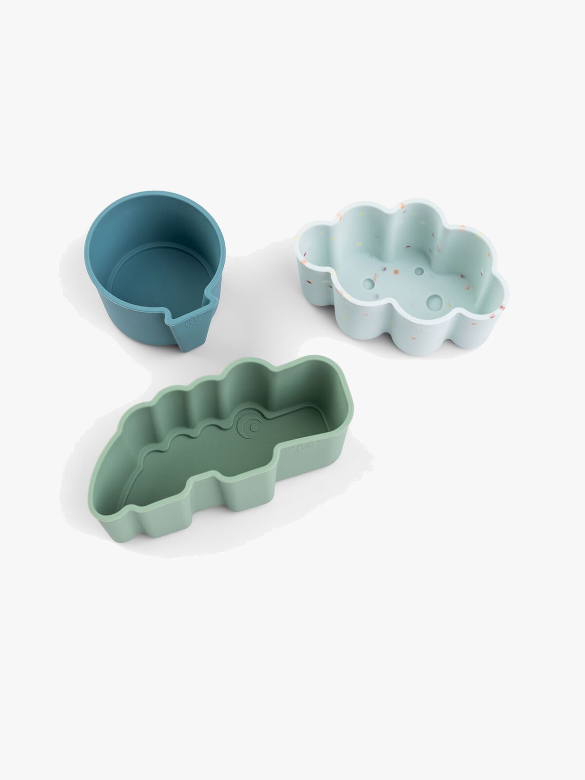 Done By Deer Happy Clouds Silikonformer 3-Pakk, Blue