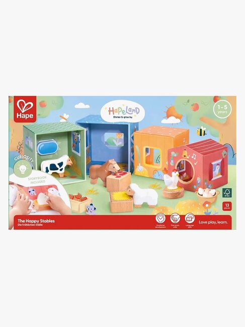 Hape Eventyrbok med Lekesett The Happy Stables