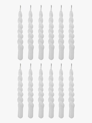 Bloomingville Twist Lys Parafin, Hvit