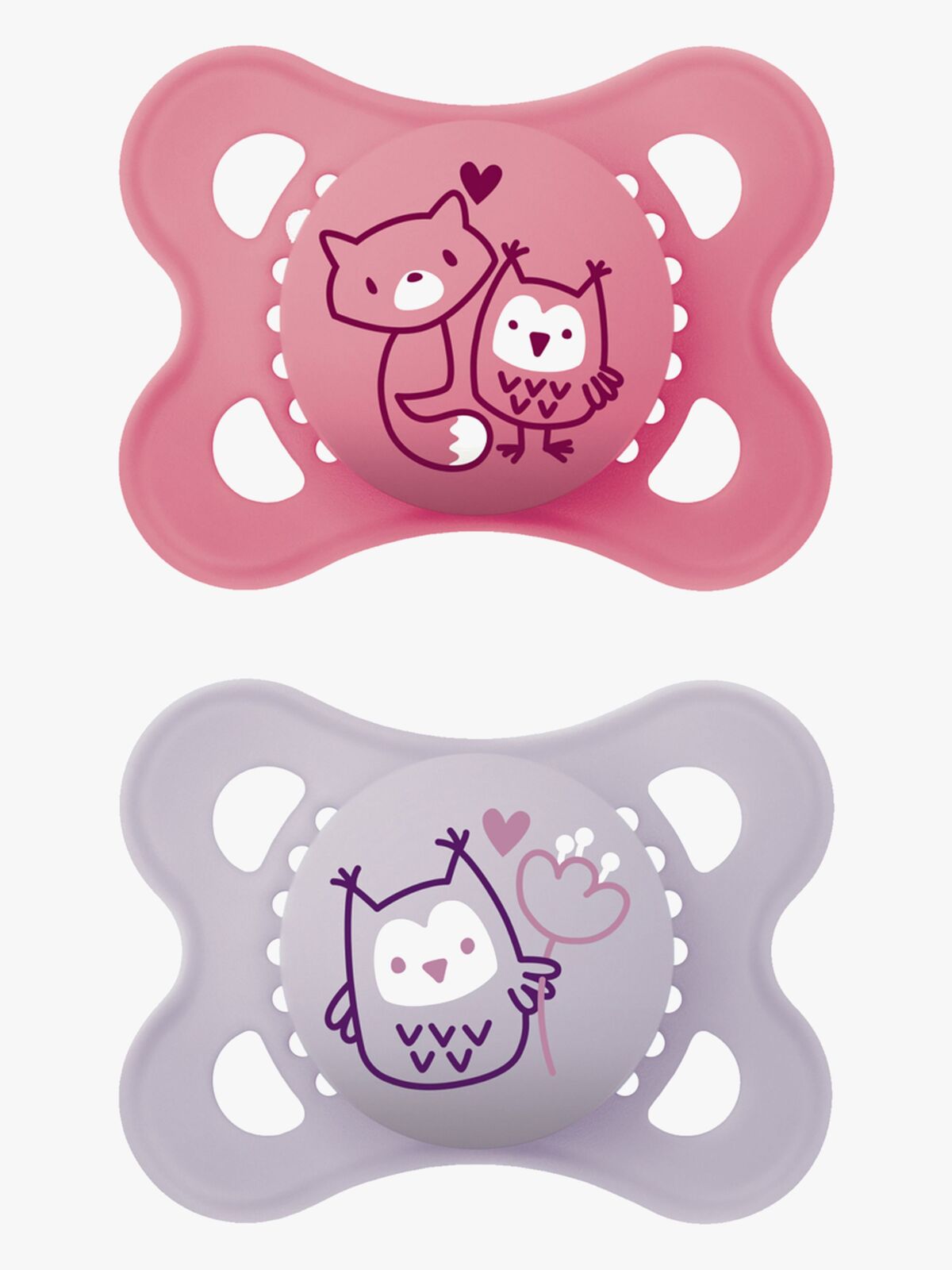 MAM Original Naturgummi Smokker 0-6m, Rosa