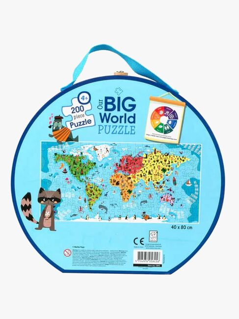 Barbo Toys  Vårt Store Puslespill Verden 200 Brikker