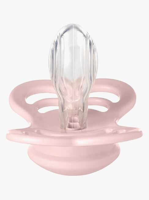 BIBS Supreme Smokk 2-pack Silikon Str 1, Haze/Blossom