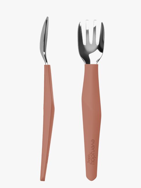 Everyday Baby Bestikksett Silikon 2-pack, Rød