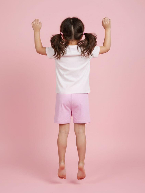 Hello Kitty T-skjorte & Shorts Sett, Lyserosa