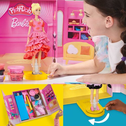 Play-Doh Barbie Modelleire med Dukke Designer-motevisning