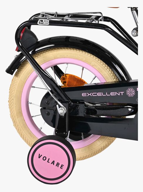 Volare Excellent Sykkel med Kurv 12 Tommer, Svart