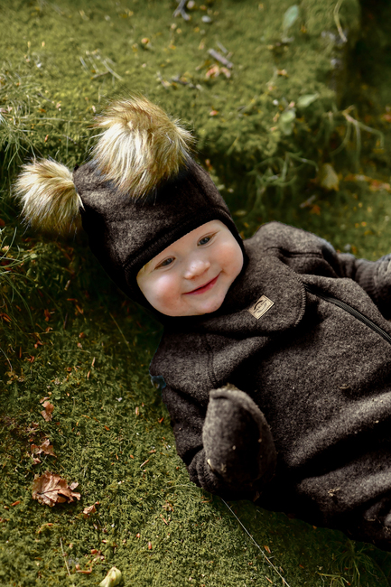 Mikk-Line Votter Merinoull, Dark Brown Melange