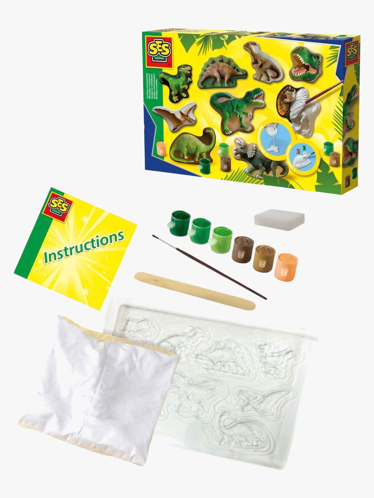SES Creative Hobbysett Gipsfigurer Dinosaur