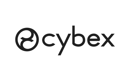 Cybex-logo med teksten 'Cybex'.