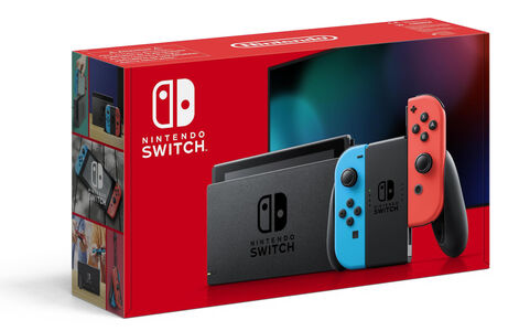 Nintendo Switch med Joy-Con, Blå/Rød