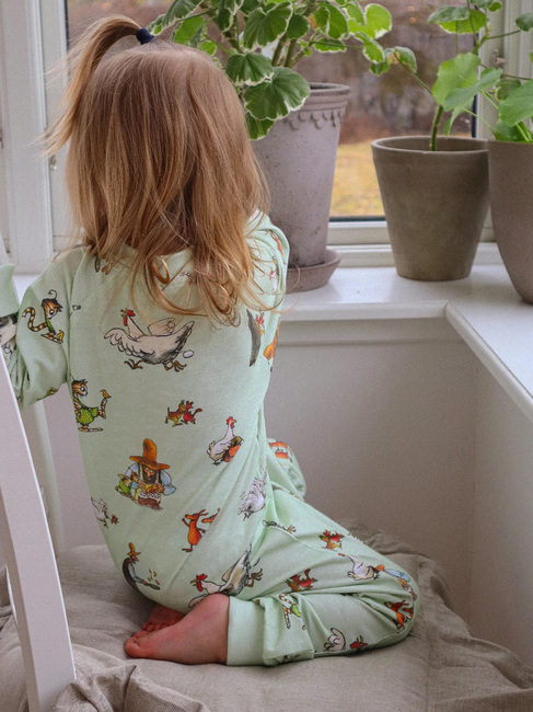 Geggamoja Pysjamas Gubben & Katten, Grønn