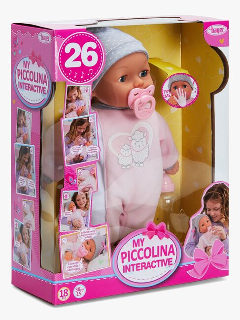 Bayer Design Piccolina  Interaktiv Dukke 38 cm, Rosa Lam