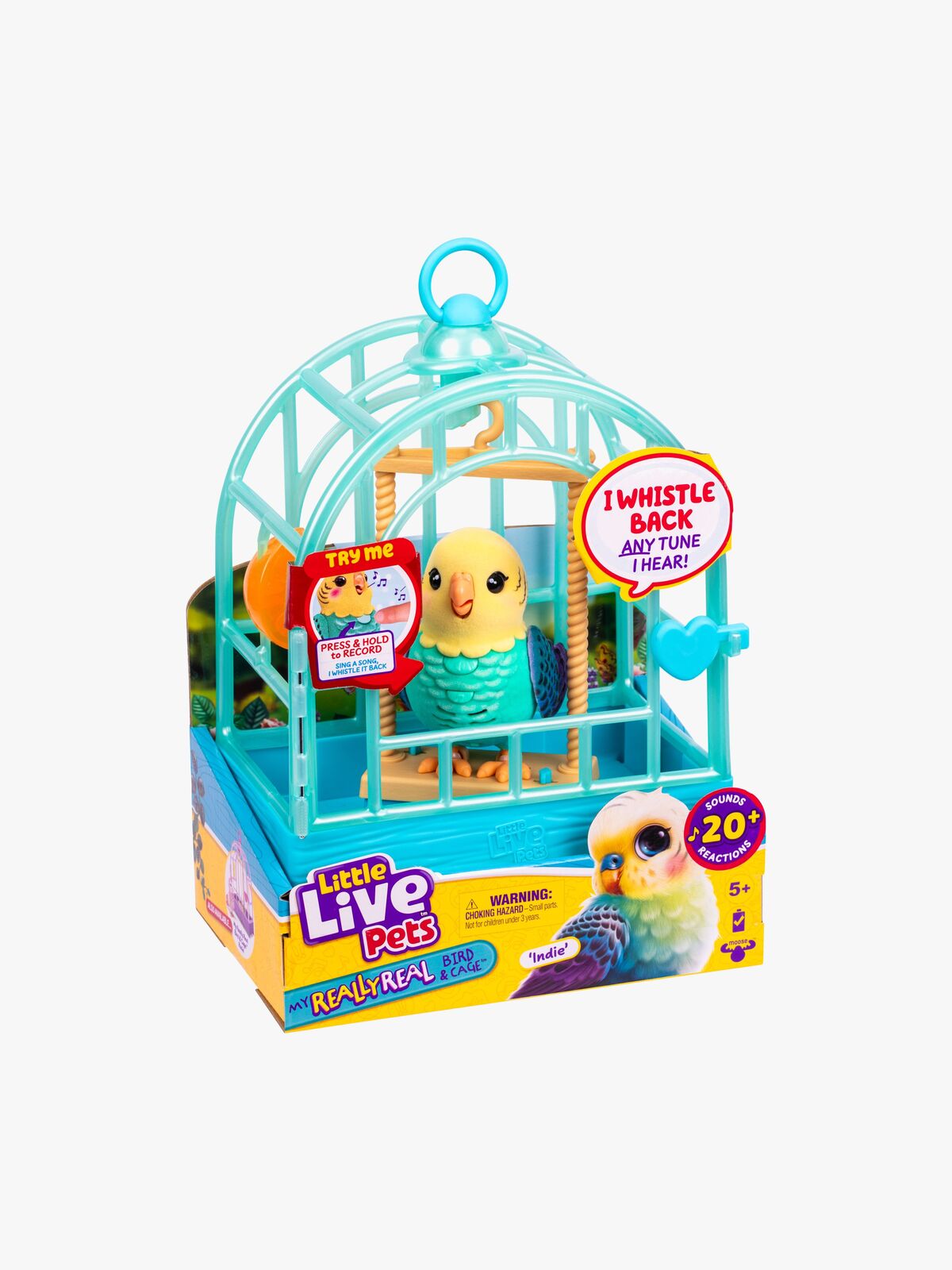 Little Live Pets Lekesett My Really Real Bird & Cage, Indie