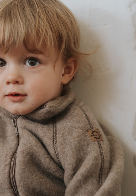 Mikk-Line Fleecejakke Merinoull, Melange Denver