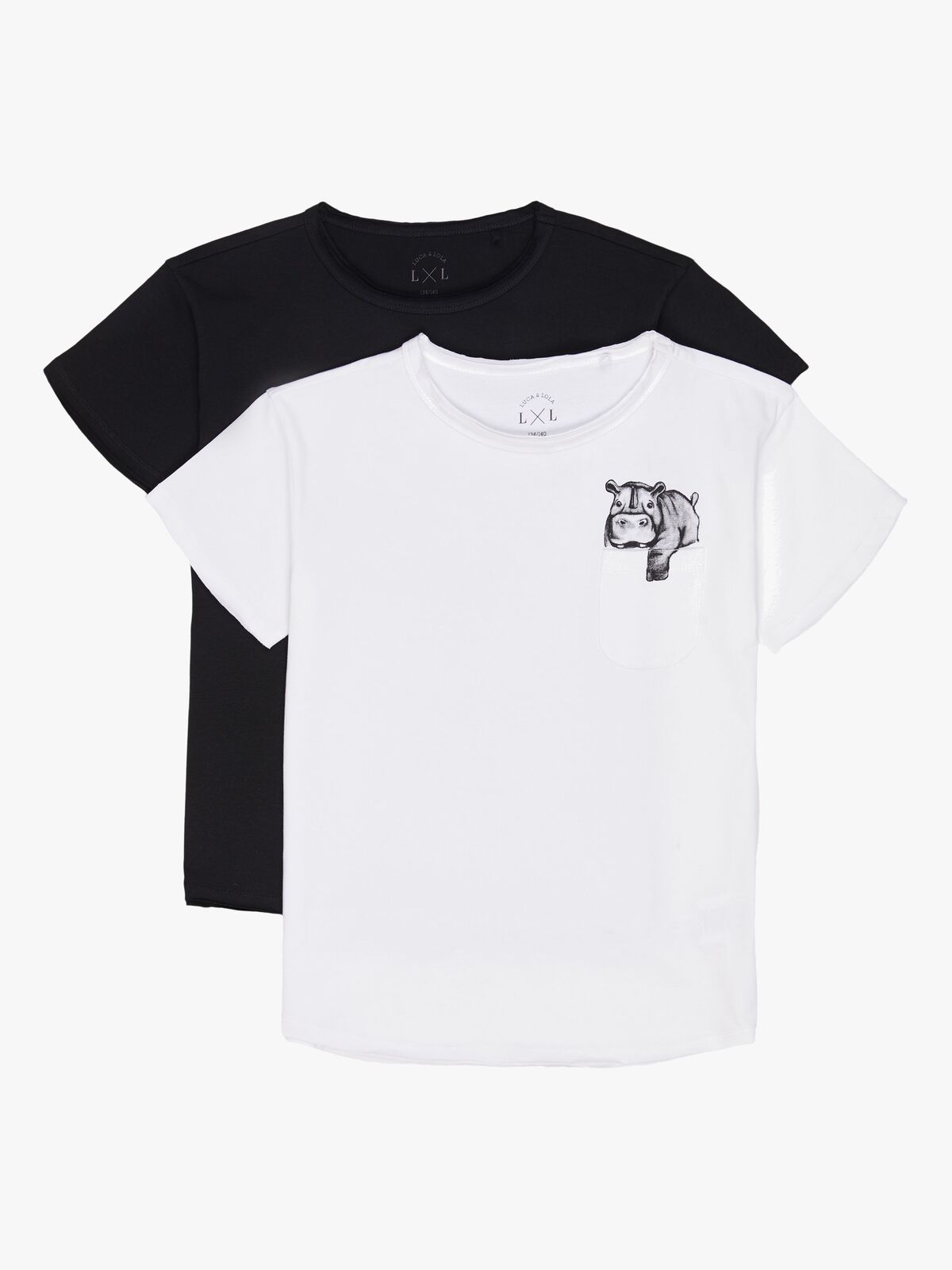 Luca & Lola Ettore T-Shirt 2-pack, White/Black