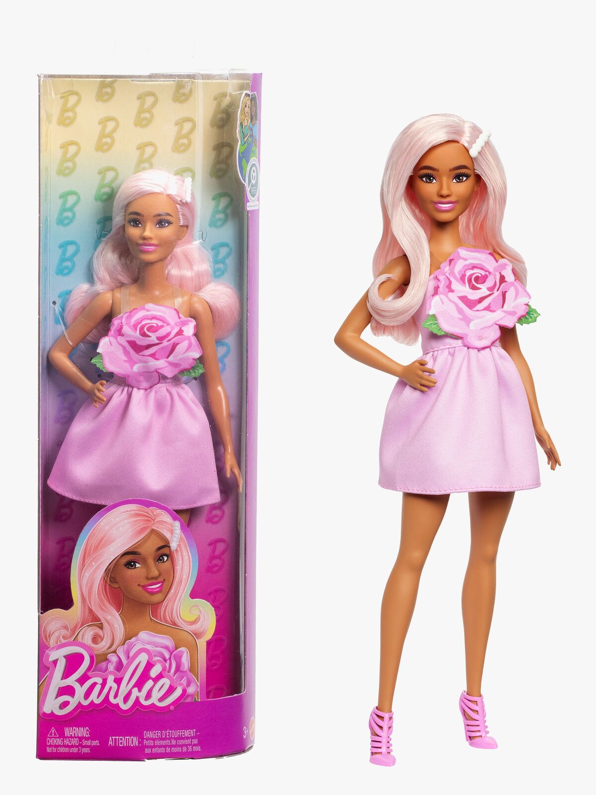 Barbie Deluxe Style Dukke i Rosa Kjole