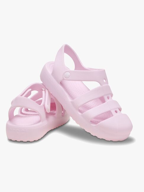 Crocs Classic Fisherman Kids Slippers, Pink Milk