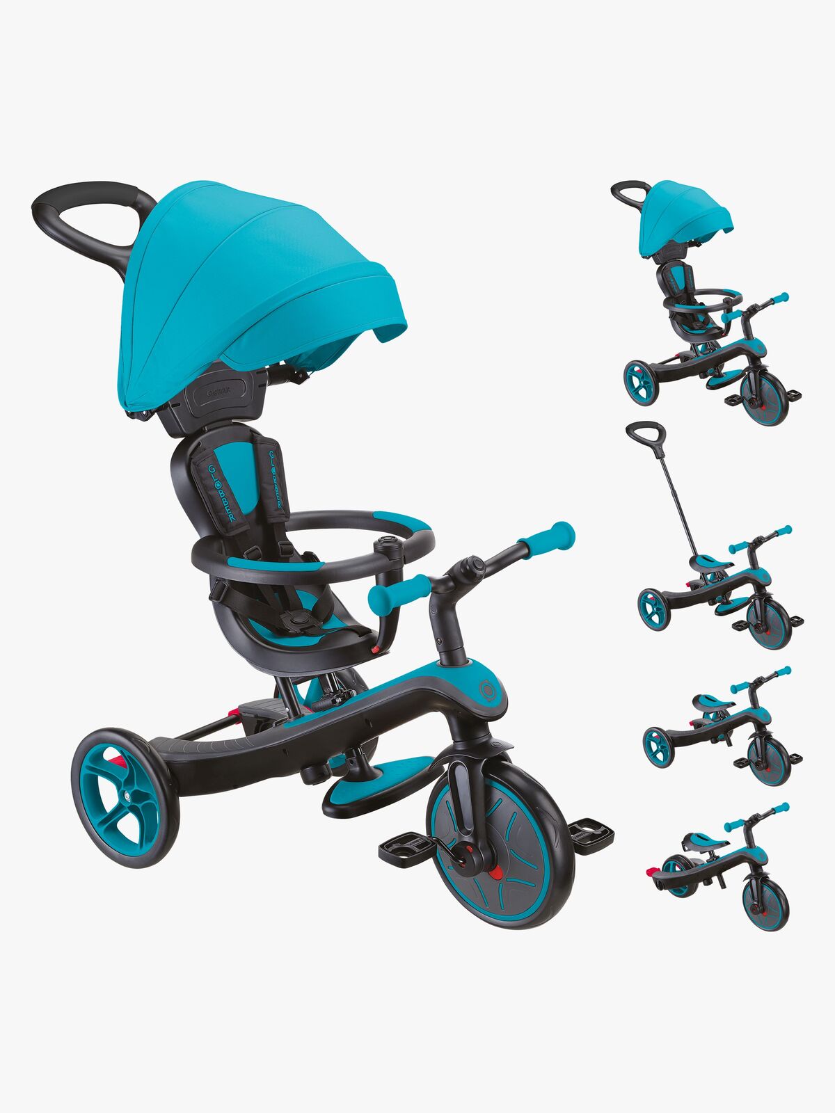 Globber Trehjulssykkel Explorer 4-in-1, Blågrønn