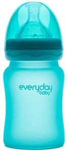 Everyday Baby Tåteflaske i Glass med Varmeindikator 150ml, Turquoise