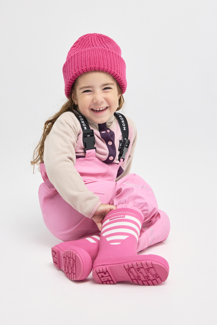 Nordbjørn Dunder Fôrede Gummistøvler, Fuschia/White