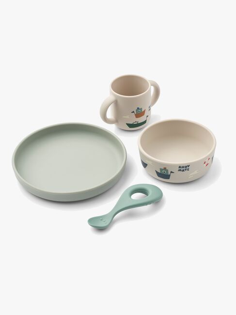 LIEWOOD Vivi  Mønstret Fôringssett Silikon, Sailing/Sandy