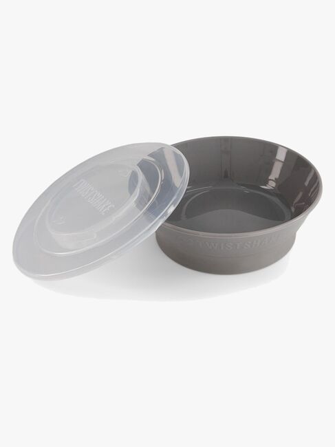 Twistshake Dyp Tallerken med Lokk, Grå