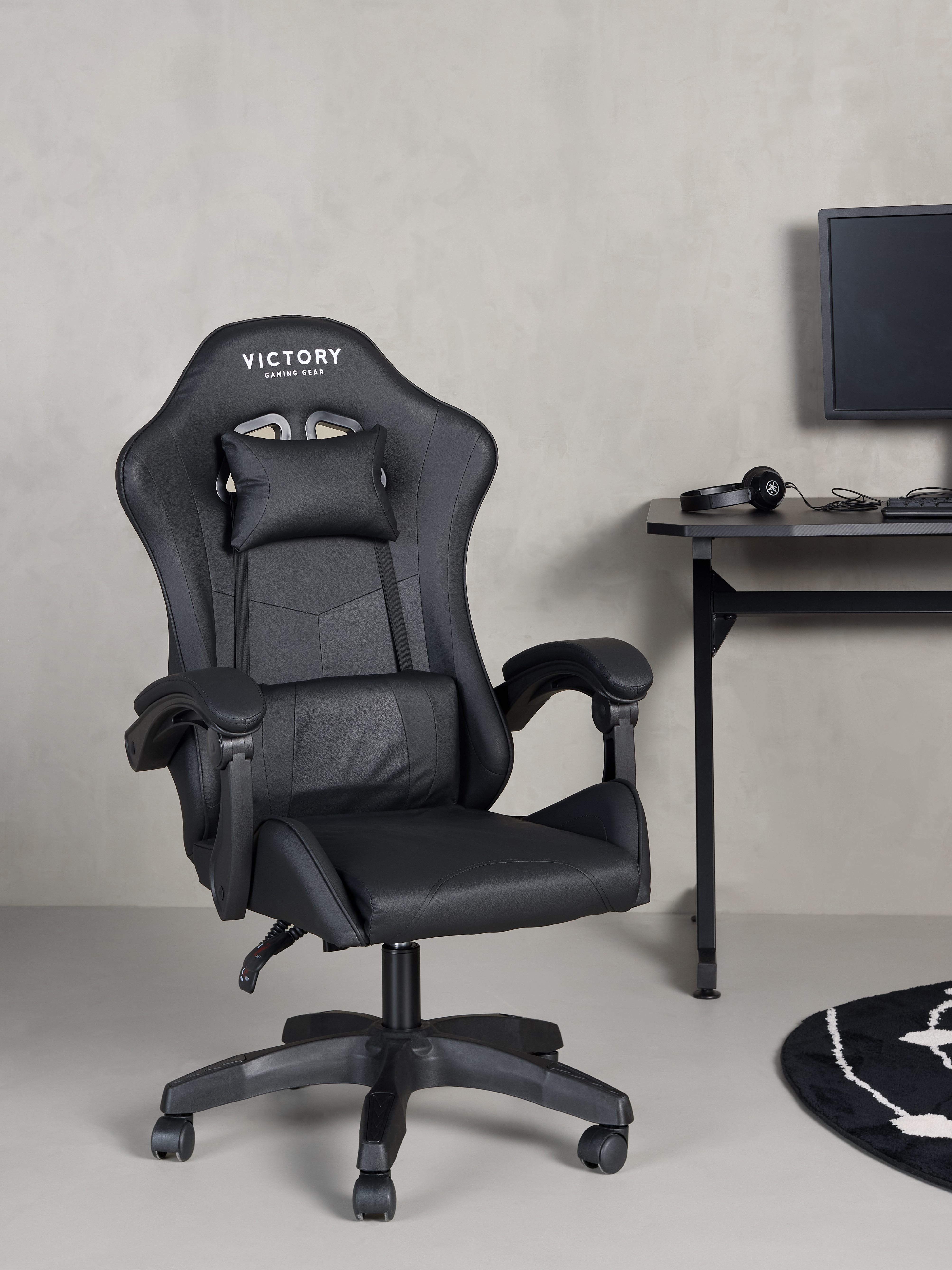 Victory Mission Gamingstol, Svart - Gamingstoler - PU,Tre,Plast