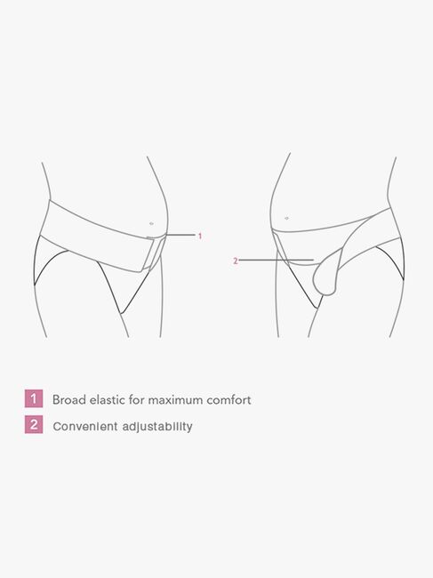 Carriwell Justerbart Over-Magen-Støttebelte S/M, Svart