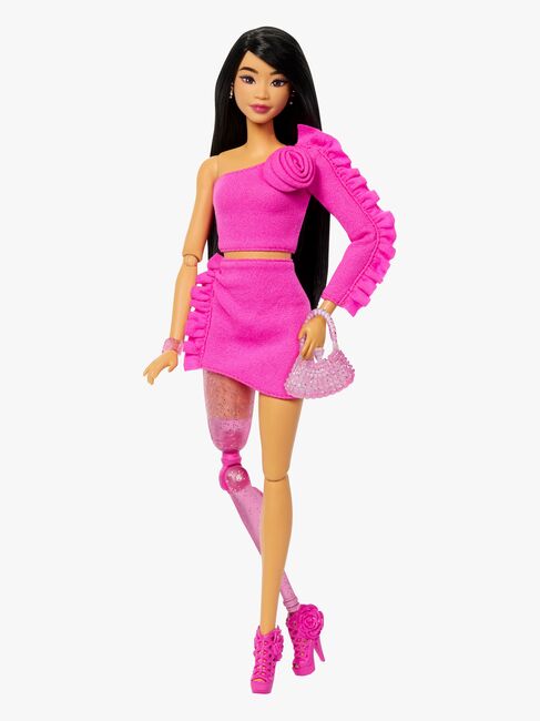 Barbie Deluxe Style Dukke Svart Hår & Beinprotese