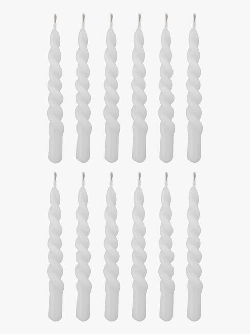 Bloomingville Twist Lys Parafin, Hvit