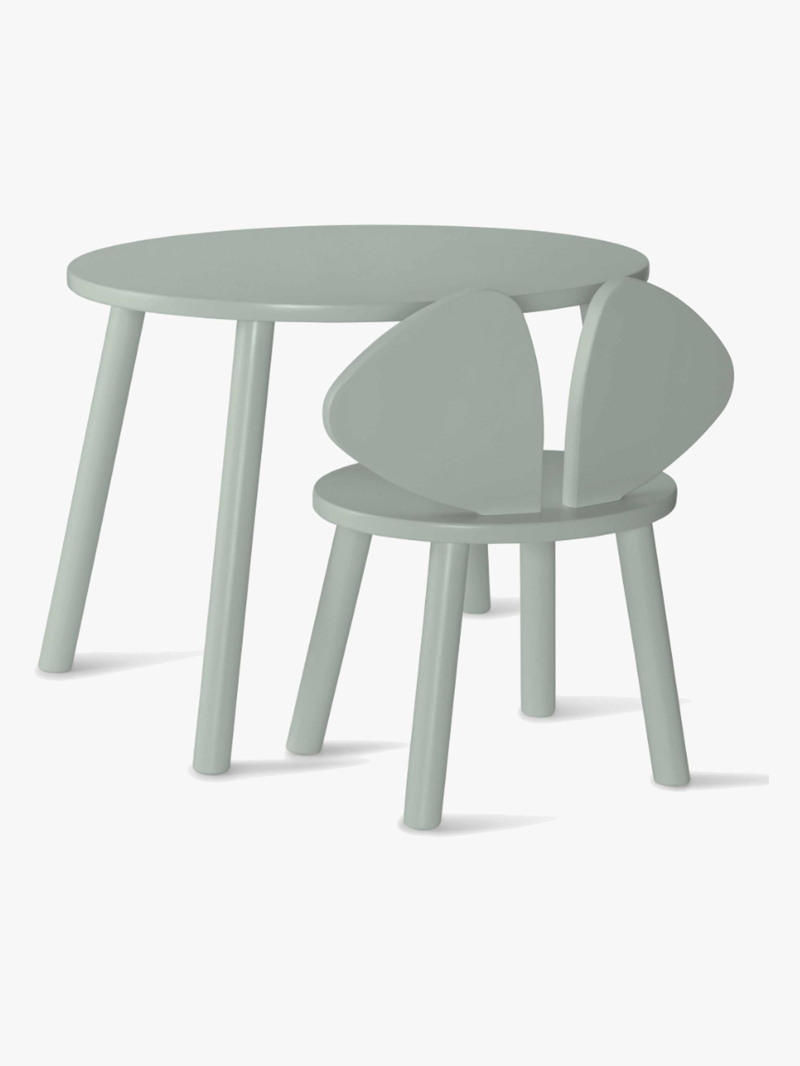 Nofred Mus Skrivebord og Stol, Olive Green - Bord & Stoler - Bjørk