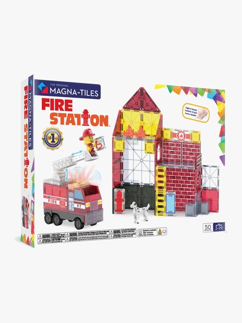 MAGNA-TILES Brannstasjon Magnetiske Byggeklosser 50 Deler
