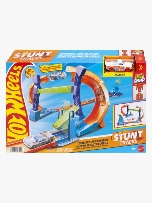 Hot Wheels Stunt Tracks Corkscrew Jump Champion Bilbane