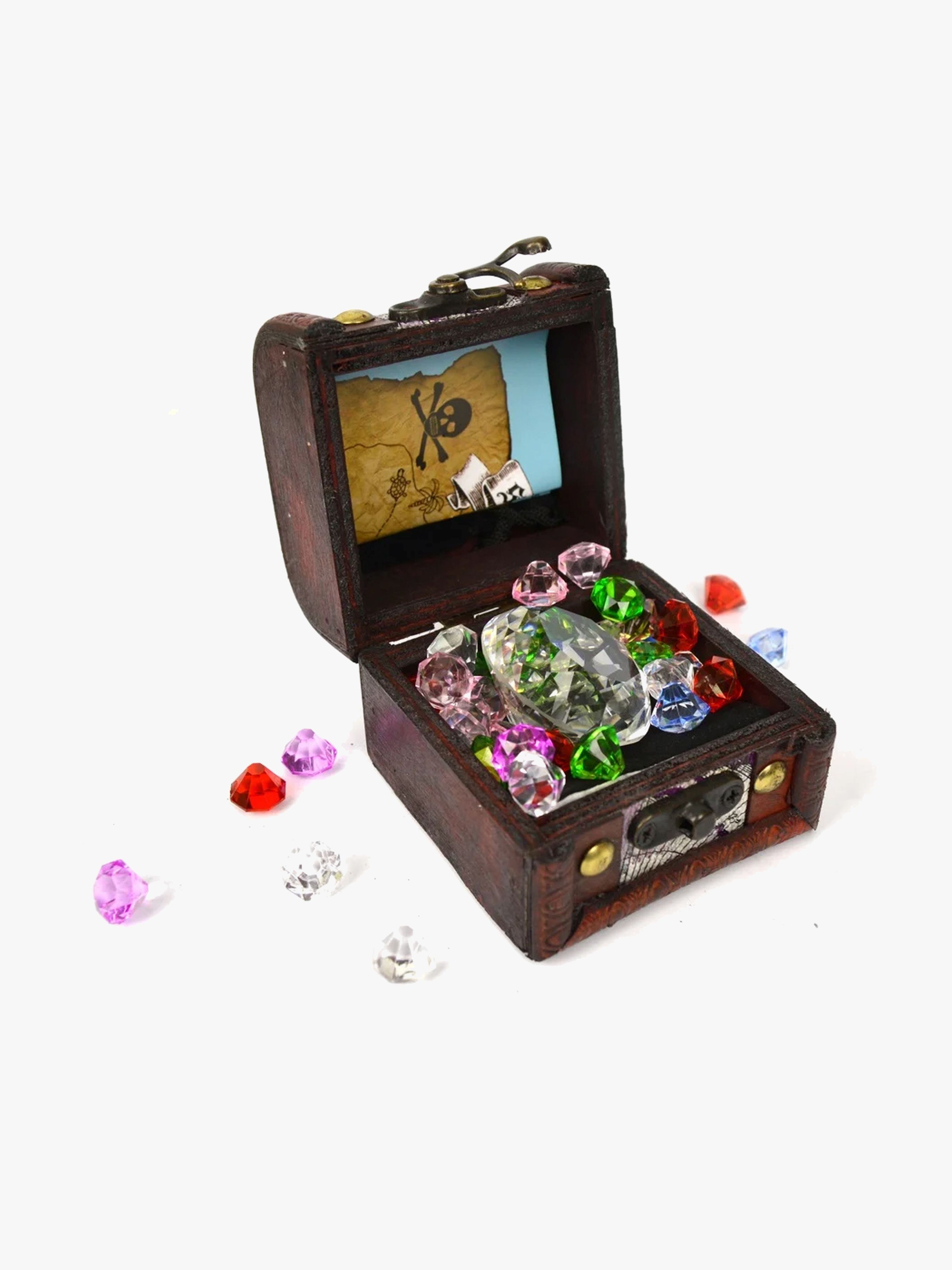 Den Goda Fen Pirate Skattkiste med Diamanter - Filmkostymer & Eventyrkostymer - Plast