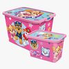 Paw Patrol Oppbevaringsbokser Sett 23l & 7l, Rosa