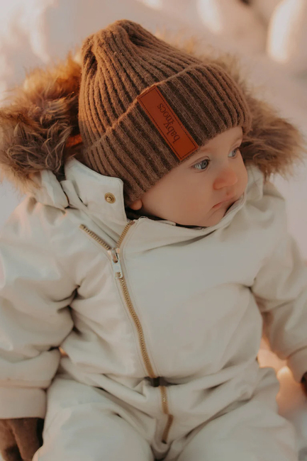 BabyMocs Strikket Lue, Greige