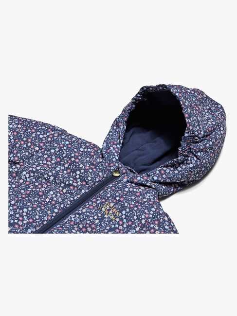 Petite Chérie Atelier Gisele Vinterdress Baby, Navy Small Flower