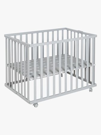 Roba Sammenleggbar Lekegrind med Hjul, Taupe
