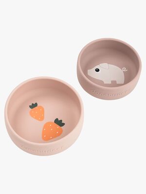 Done By Deer Pigee Silikon Skål 2-Pakk, Powder