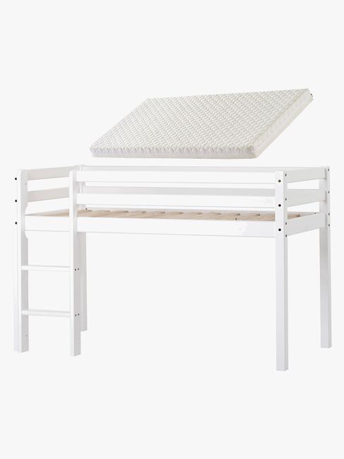 Hoppekids ECO Dream Halvhøy Loftseng Med ECO Dream Skummadrass 70x160, Hvit