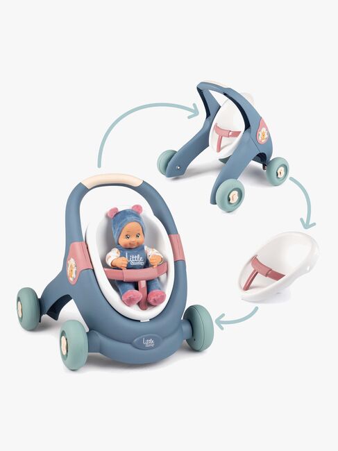 Smoby Little Smoby 3-in-1 Gåvogn med Dukke