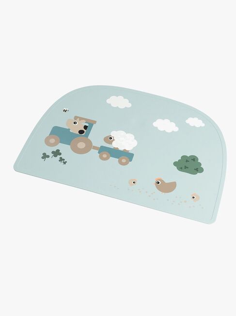 Done By Deer Tiny Farm Spisebrikke Silikon, Blue