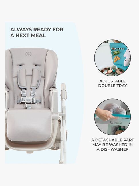 Kinderkraft Høy Stol Yummy, Grey