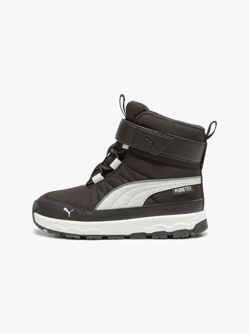 Puma Evolve Puretex AC Inf Vintersko, Black/Ash Grey/White