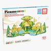 PicassoTiles Byggesett Safari med 8 Dyr 46 Deler