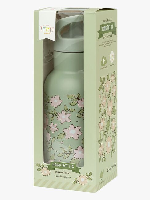 A Little Lovely Company Vannflaske Blomster Salvie 350 ml, Grønn