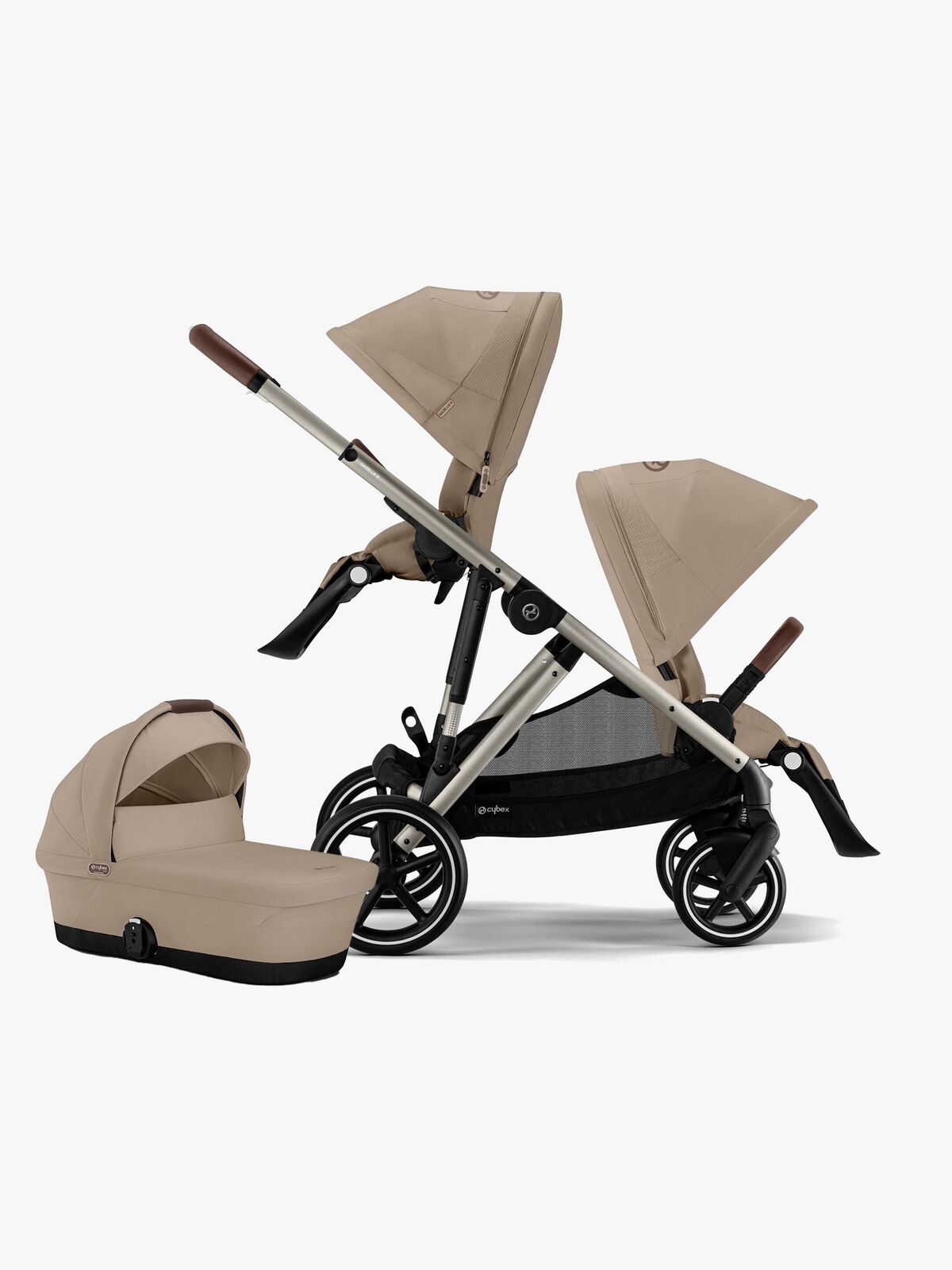 Cybex GAZELLE S Søskenvogn, Almond Beige/Taupe