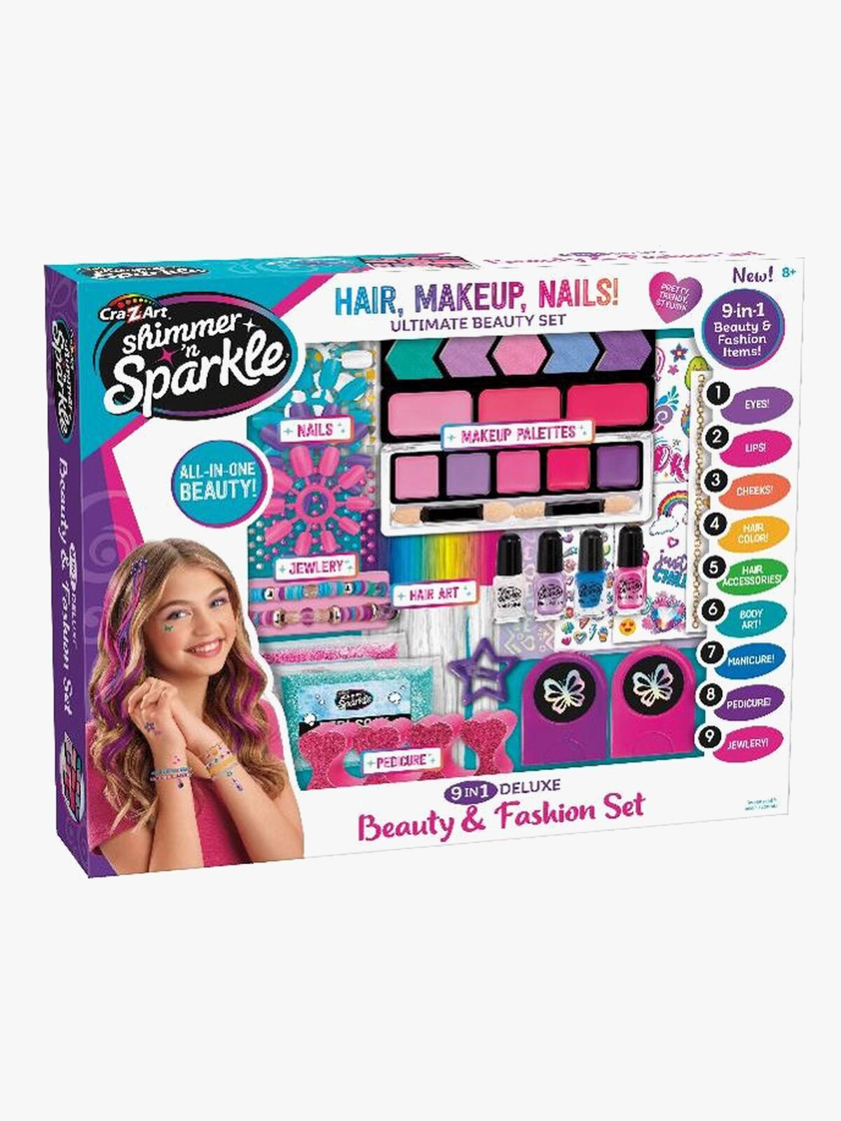 Shimmer 'N Sparkle 9-i-1 Sminkesett Deluxe