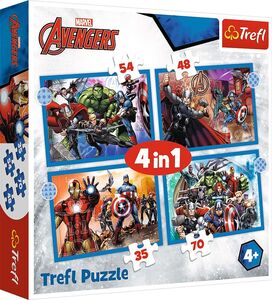 Trefl Disney Marvel The Avengers Puslespill 4-in-1